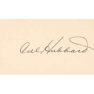 Cal Hubbard Autographed 3x5 Card
