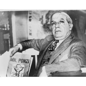  Ponzi starts a new career in Rome graphic. Photograph shows Charles 