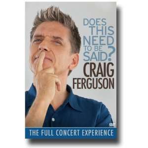Craig Ferguson Poster   Concert Flyer 11 X 17   Late Show TV   D