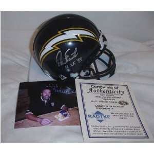 Dan Fouts San Diego Chargers Autographed Mini Helmet with HOF 93 