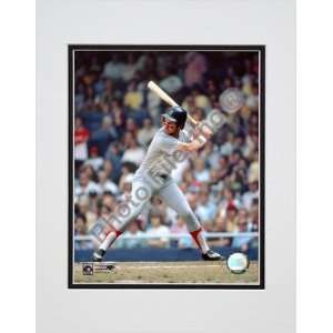 Fred Lynn Batting Action Double Matted 8 x 10 Photograph (Unframed 