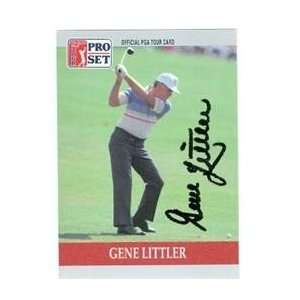 Gene Littler autographed Golf trading card