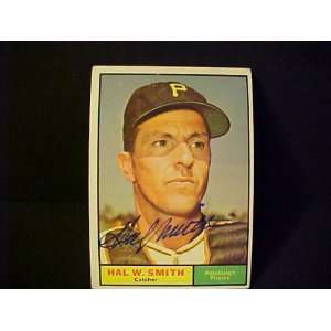 Hal Smith Pittsburgh Pirates #242 1961 Topps Signed Autographed 