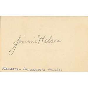  James Wilson Autographed 3x5 Card