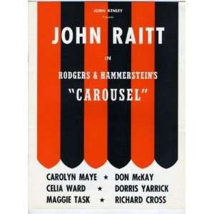   Carousel Souvenir Program John Raitt 1962 John Kenley 