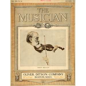  1916 Cover Musician Violinist Joseph Joachim Portrait 