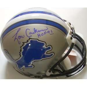 Lou Creekmur signed Lions Mini Helmet HOF96 Deceased