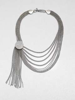 ABS by Allen Schwartz Jewelry   Multi Row Link Chain Tassel Necklace