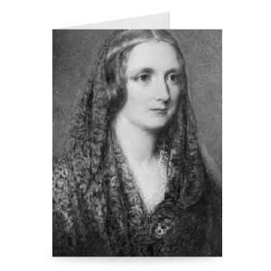 Mary Shelley, an idealised portrait created..   Greeting Card (Pack of 