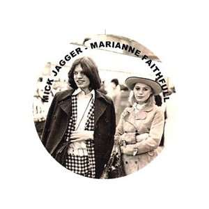 Mick Jagger and Marianne Faithfull Big Pin