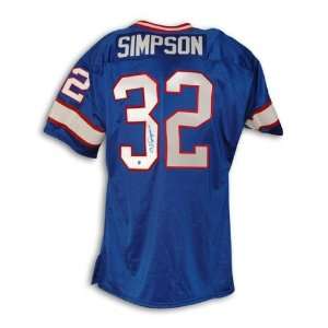 OJ Simpson Autographed/Hand Signed Buffalo Bills Blue Throwback Jersey