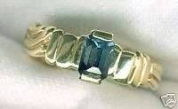 28ct. Montana Sapphire Blue Emerald Cut Ring VVS 14K  