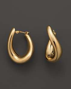 14 Kt. Yellow Gold Medium Oval Twist Earrings