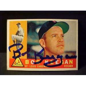 Bob Keegan St. Louis Cardinals #291 1960 Topps Autographed Baseball 