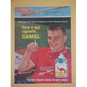 Roger Maris New York Yankees 1962 Camel Cigarettes Advertisement 
