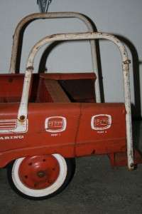 Vintage Murray Flat Face Fire Truck Pedal Car ALL ORIGINAL  