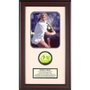 Steffi Graf Autographed Tennis Ball Shadowbox