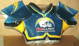 COORS LIGHT NFL CHARGERS SHOULDER PADS INFLATABLE NEW  