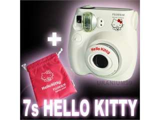 Fuji Fujifilm Instax Mini 7s White Hello Kitty Film Photo Camera w 