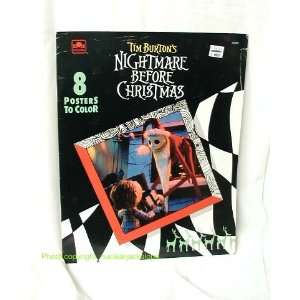 Tim Burton Disney Nightmare Before Christmas Posters To Color Book