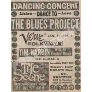  Blues Project Tim Hardin NYC 1967 Concert Ad