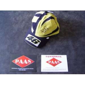 Valentino Rossi Ducati SIGNED Cap Hat F1 PAAS COA   Autographed MLB 