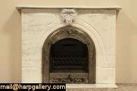 Victorian Marble Fireplace Mantel, Surround & Iron Insert  