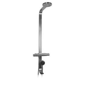 Aqua Brass 1/2 Thermo Stainless Steel Shower Column W/ Dual Function 