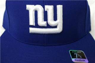 Reebok Team Apparel NY New York Giants Retro Fitted Cap Hat FASTTT 