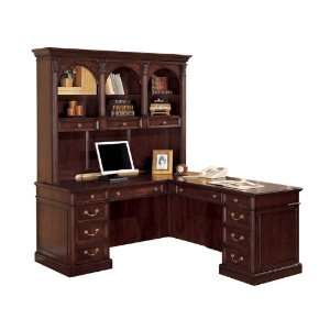  66 x 78 L Shaped Executive Desk with Hutch JZA216 