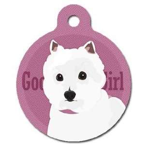   White Terrier Pet ID Tag for Dogs and Cats   Dog Tag Art: Pet Supplies