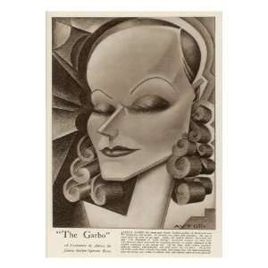  Greta Garbo Swedish American Film Actress a Caricature in 
