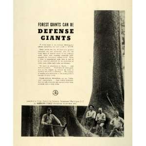  1941 Ad American Forest Lumber Forestry WWII War Defense 