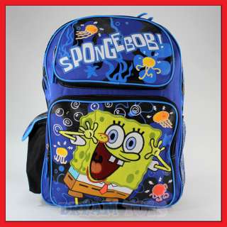 16 Spongebob Squarepants Jellyfish Backpack Book Bag  