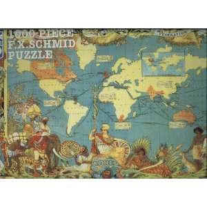  F.X. Schmid 1000 Piece Puzzle   Antique Map of the British 