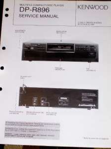 Kenwood DP R896 Compact Disc CD Player Service Manual  