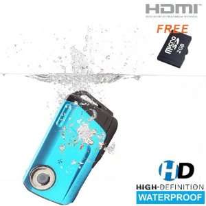   (with Micro4GB) Blue Waterproof Digital Camcorder