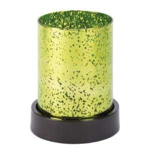   Spring Green Finish Glass Cylinder Candle Holder Lamp: Home & Kitchen
