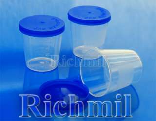 10x 40ml Plastic Specimen Sample Jar / Craft Container / Pot / Cup 