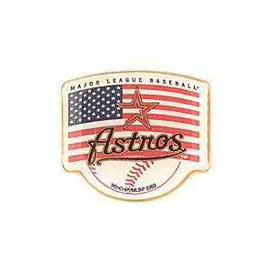  Houston Astros Flag/Baseball Pin