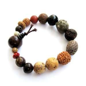 Mixed Bodhi Beads Tibet Buddhist Prayer Bracelet Mala 