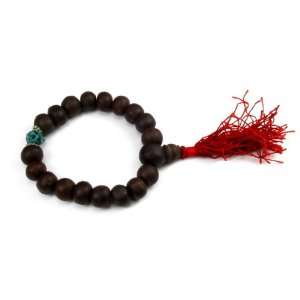  Tibetan Bodhi Seed Stretch Bracelet with Turquoise and 