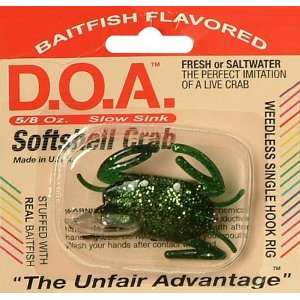   Flavored Softshell Crab 5/8 oz.   Green/Gold Glit