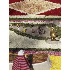 Colored Sawdust Carpet for Holy Week, Antigua, Guatemala Photographic 