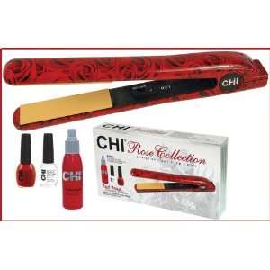  Chi 1 Ceramic Flat iron Red Rose Special Edition with chi 