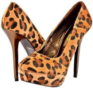  Breckelles Nicole 15 Leopard Women Platform Pumps Shoes