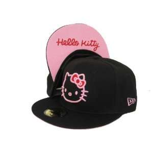  Black New Era Hello Kitty Fitted Cap Size 7 1/4 