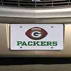Green Bay Packers Mirrored License Plate w/ Domed Football
