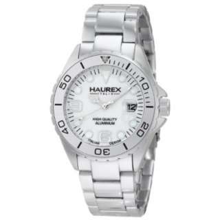 Haurex Italy Mens 7K374UWW Ink Silver Aluminum Bracelet Date Watch 