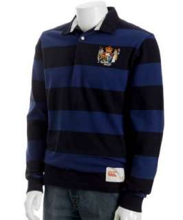 Canterbury of New Zealand royal blue stripe jersey Smith rugby shirt 